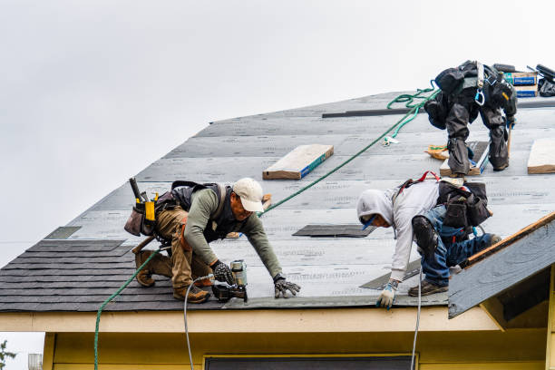Professional Emergency Roof Repair technician working in Bellefontaine, OH